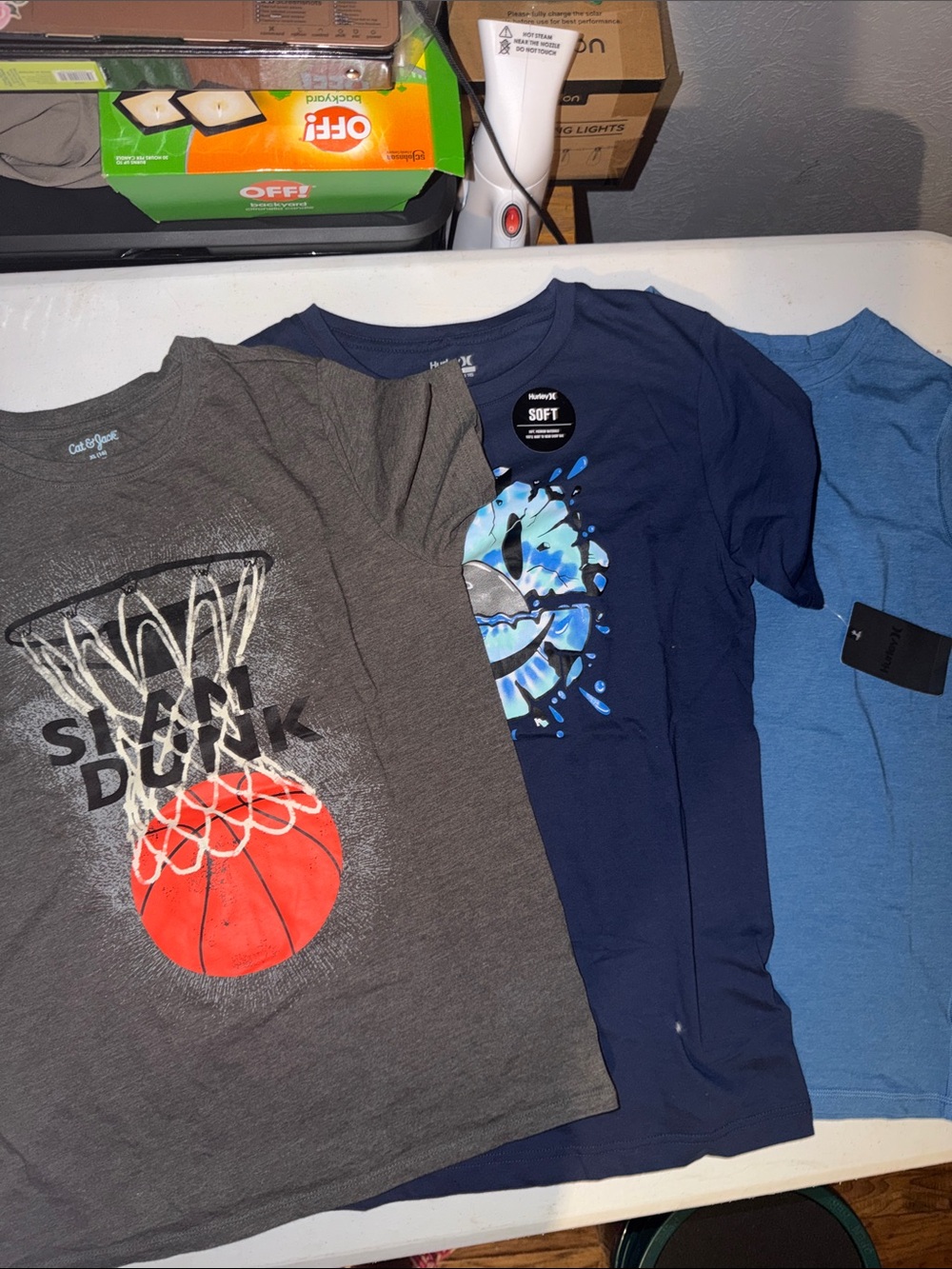 Hurley Boys Short-Sleeve Tee Trio - Navy, Gray, Blue